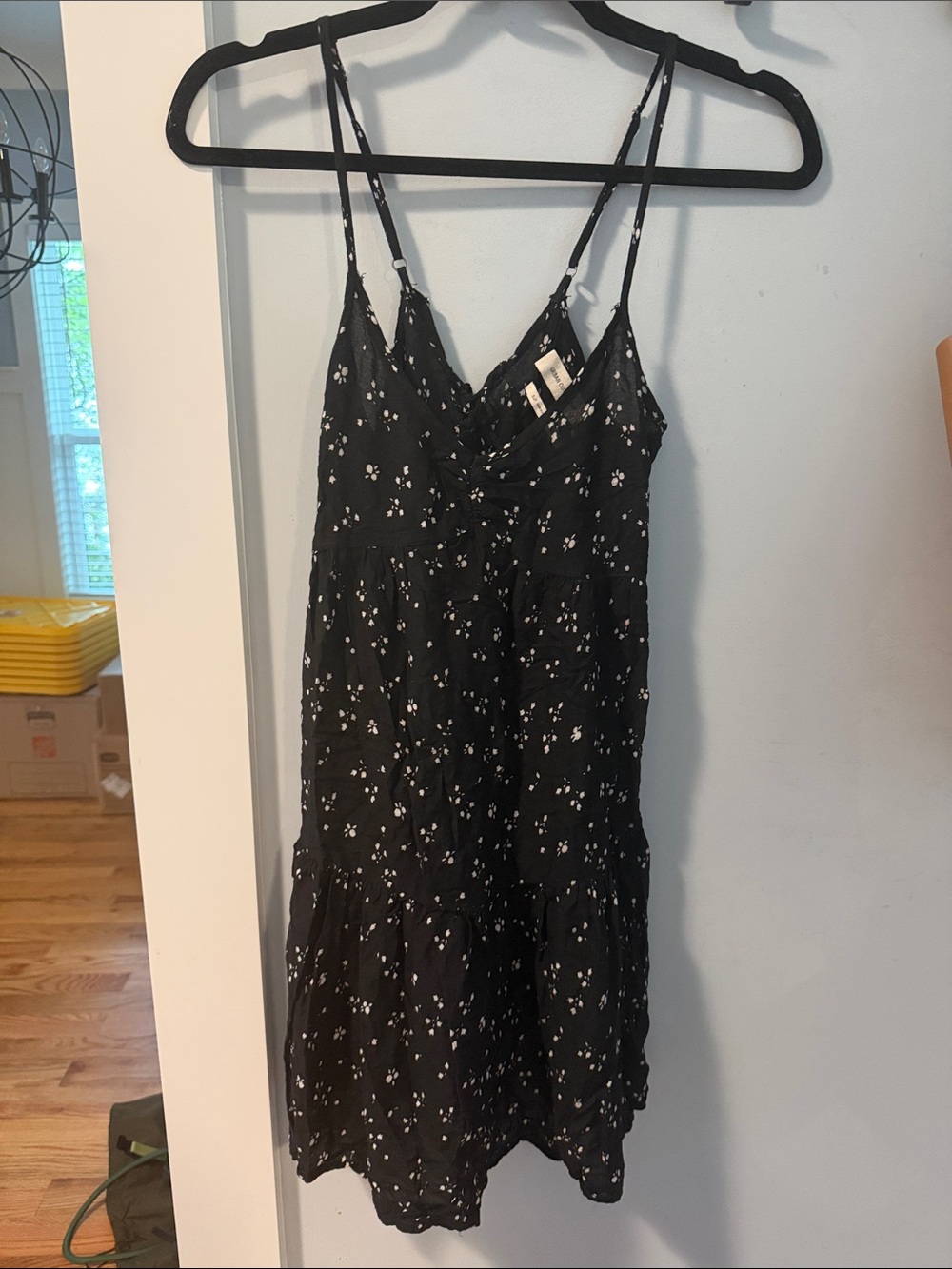 Urban Outfitters Black Floral Slip Dress